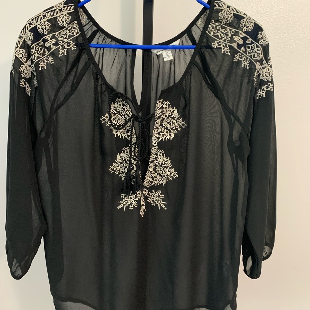 American Eagle Outfitters Embroidered Top - Picture 3 of 16